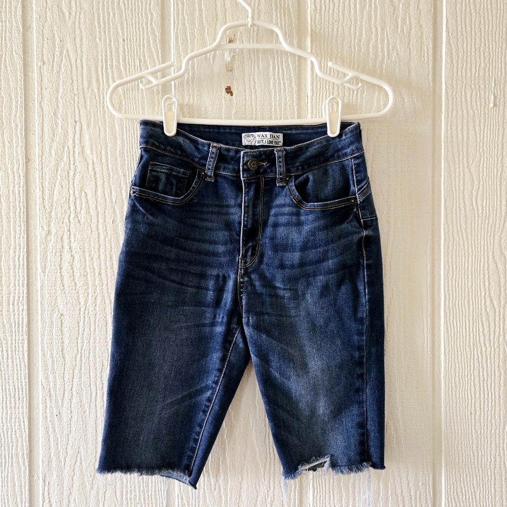 WAX Jeans Stretchy Bermuda Cut Off Jean Shorts 5/27